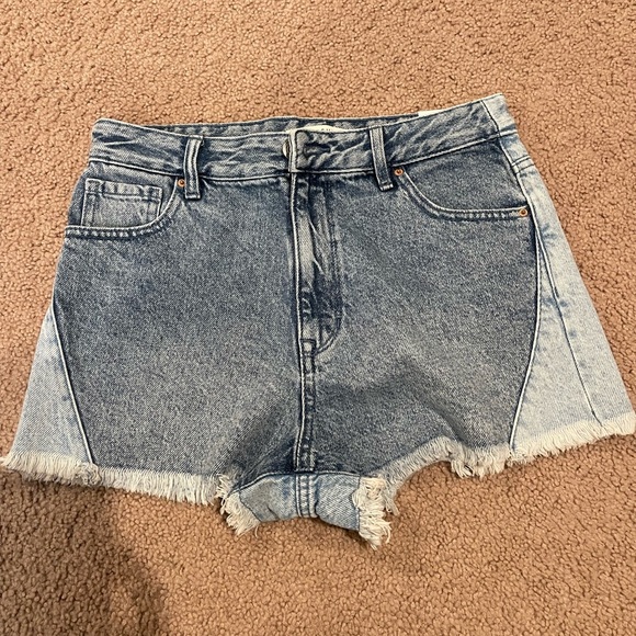 PACSUN High Rise Festival Distressed Denim Short - Picture 1 of 7